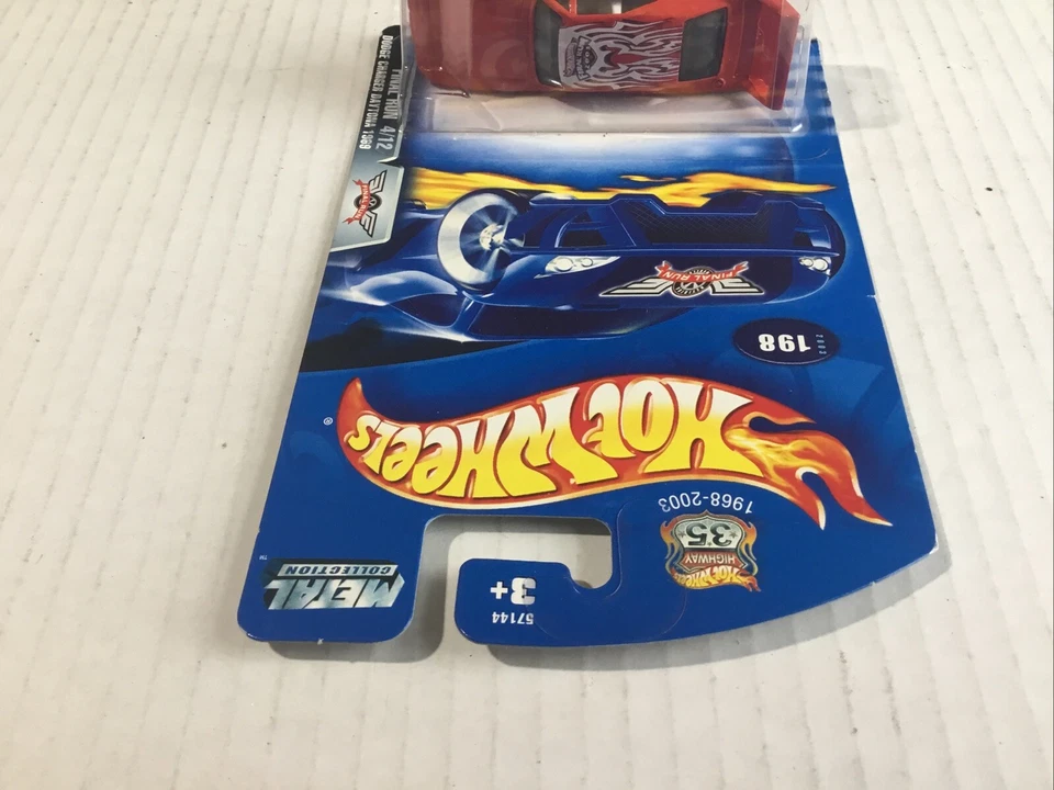 Hot Wheels Dodge Charger Daytona 1969, Red; 2003 Final Run Series 4/12 #198 - Image 4 of 4