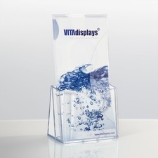 DIN lang Tisch-Prospektst&auml;nder - transparenter DL "trifold" Flyerst&auml;nder
