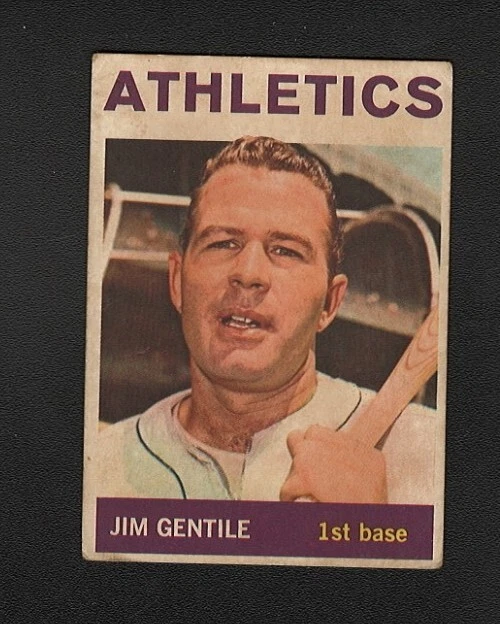 1964 Topps Venezuelan #196 Jim Gentile, Kansas City Athletics, EX. Nice Card!