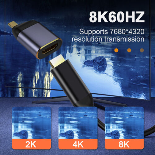 8K@60Hz HDMI 2.1 Adapter USB Type C DP Mini DP Converter Connector - Picture 4 of 13