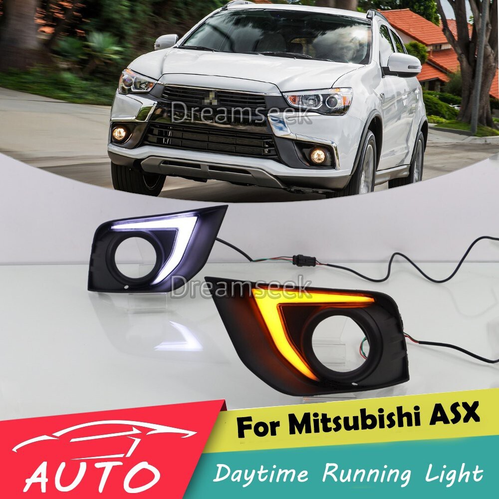 For Mitsubishi ASX Outlander Sport ES 2020 2021 Carbon Fiber Rear Reflector Fog Light Lamp Cover Trim Bezel Frame 87672974 - View #6