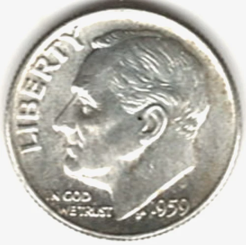 1959 ROOSEVELT DIME in BRILLIANT UNCIRCULATED CONDITION stk R 141