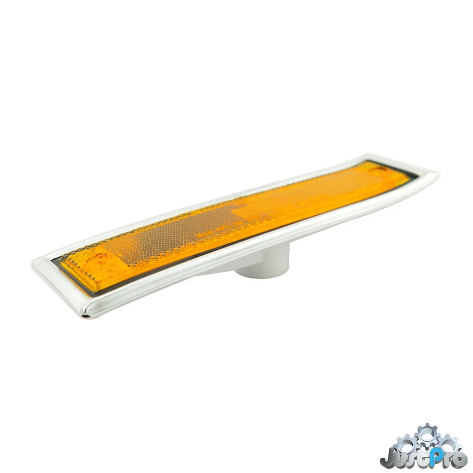 TYC Side Marker Light Corner Lamp w/ Chrome trim 81-91 GMC Chevy Pickup Amber - Image 4 of 4