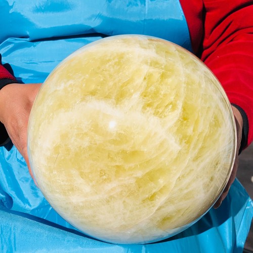 30.36LB Large Natural Yellow crystal ball Quartz Citrine sphere Mineral healing - Picture 16 of 20
