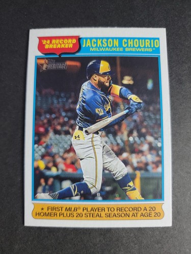 Jackson Chourio 2025 Topps Heritage '24 Record Breaker
