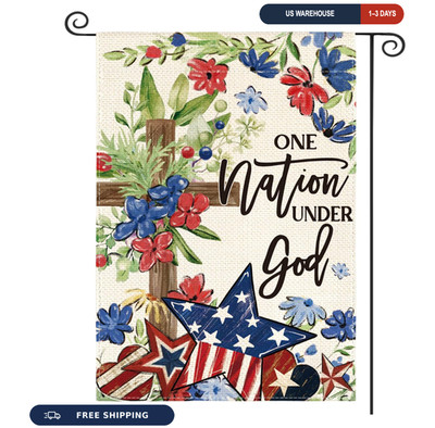 Patriotic 4Th of July Garden Flag 12X18 Inch Double Sided Outside, Memorial Day