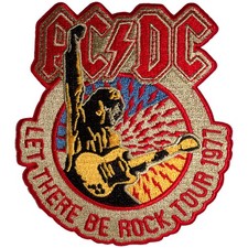 ACDC -LET THERE BE ROCK TOUR 1977 - EMBROIDERED PATCH - BRAND NEW - ACDCPAT27