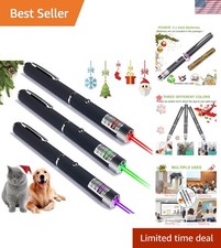 Versatile 3-Pack Laser Pointer Toy for Cats  Dogs - Easy to Use  Portable
