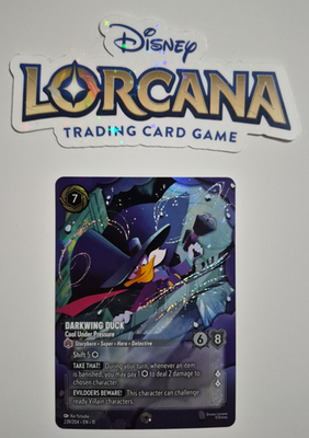 #ad Disney Lorcana Winterspell Enchanted Darkwing Duck Cool Under Pressure Rare $124.99