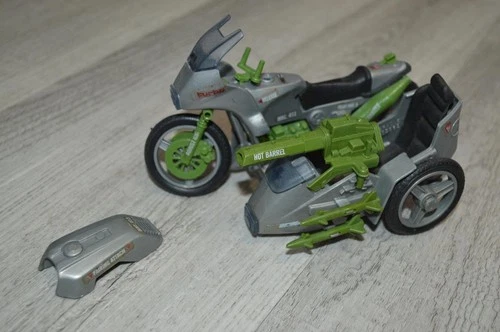 Gijoe Hasbro 1985 Cobra Vehicle ( Silver Mirage Motorcycle ) 100% Complete !