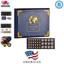 Coin Collection Supplies Holder Book for Collectors, 300 Pockets Coin Collect...