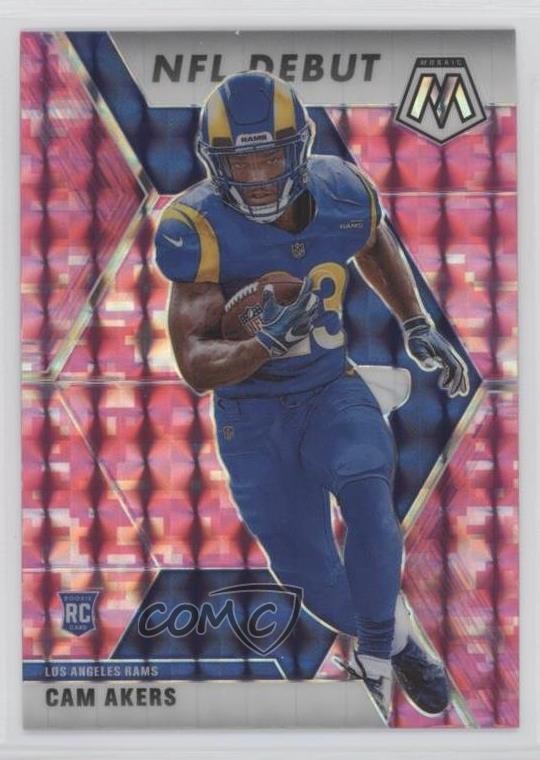 2020 Panini Mosaic NFL Debut Pink Camo Prizm Cam Akers #277 Rookie RC 0j52