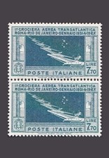 ITALIE 1930 7,70 L Balbo paire de vol transatlantique MNH reproduction timbre sv