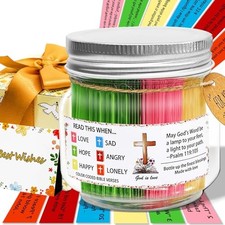 Large Bible Verse Jar - 120 Inspirational Bible Verses Christian Gifts for