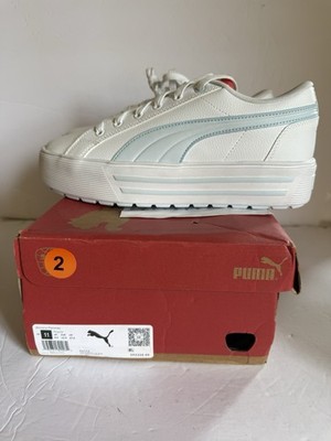 Puma Kaia 2.0 Womens Shoes Size 11 White Icy Blue Platform Sneakers 392320-05NEW
