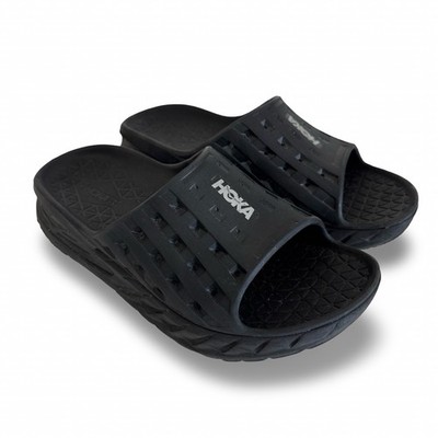 HOKA One One Ora Recovery Slide Black Comfort Sandal Logo  display picture 1