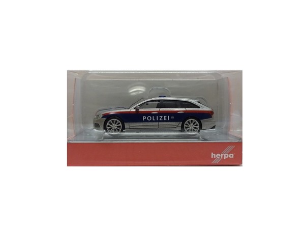 Herpa 099103 Audi A6 Avant Polizei ÖSterreich Sammlermodell Kombi 1:87 Neu-image