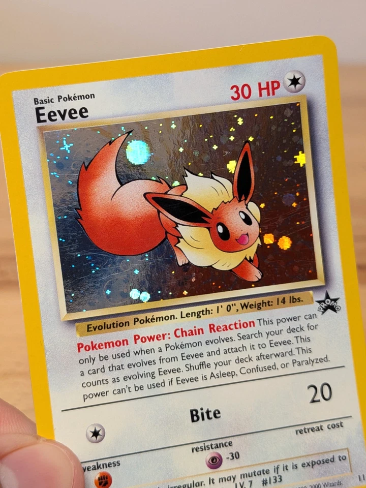 2000 Eevee Holofoil Black Star Promo #11 WOTC Era Vintage Eeveelution LP - Image 2 of 4