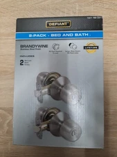 (2-Pk) Defiant Brandywine Bed And Bath Door Knob Stainless Steel 1007769037 NEW
