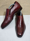 New BACCO BUCCI Men's size 9, 42 BURGUNDY Leather Loafer Shoes — photo 5