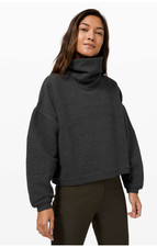 Lululemon Peaceful Moments Pullover Heathered Graphite Womens XL/XXL