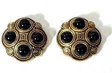 Vintage shoe clip, Vintage gold plated and black onyx ston , Classic and elegant