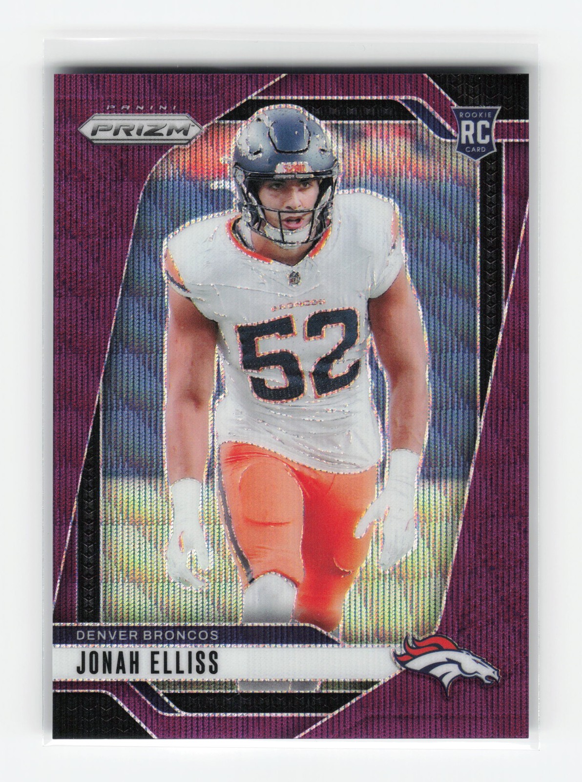 2024 PANINI PRIZM JONAH ELLISS #356 /99 PURPLE WAVE RC BRONCOS