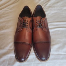 Stacy Adams Mens 25066-221 Dickinson Cognac Brown Leather Cap Toe Oxford Sz 13M