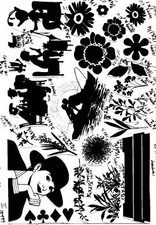 Unmounted Rubber Stamp Plate, Unmounted/Uncut Pink Rubber Stamps
