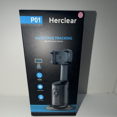 Herclear P01 Auto Face Tracking 360° Rotation Selfie Stick Tripod Black