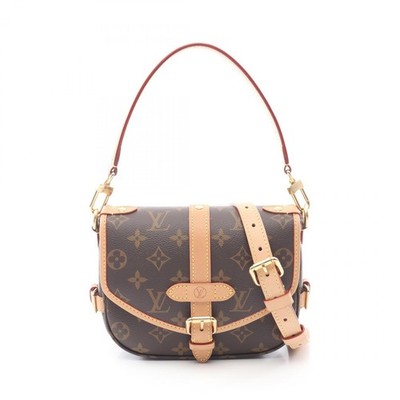 Louis Vuitton Saumur Handbag Canvas Monogram Brown