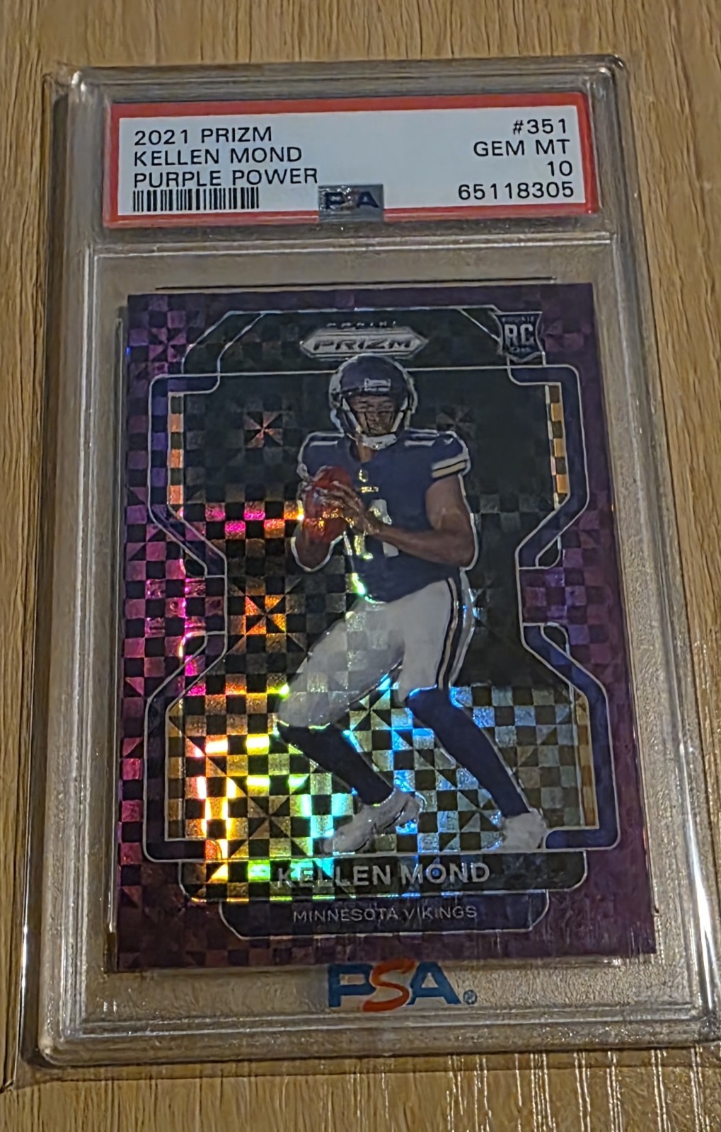 🔥2021 Panini Prizm Rookie Purple Power /49 Kellen Mond #351 PSA 10 Gem Mint 💎