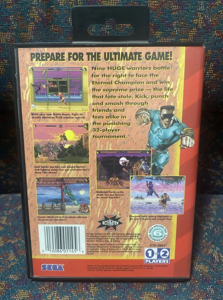Eternal Champions Sega Genesis CIB Complete - Image 2 of 4