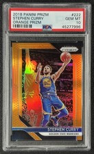 STEPHEN STEPH CURRY PSA 10 2018-19 PANINI PRIZM #222 ORANGE 31/49 WARRIORS