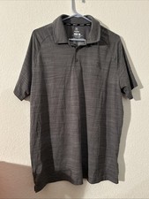 Men  s Hurley Large Gray Polo Shirt New