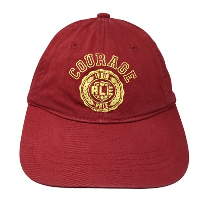 Courage Slideback Hat Red Medium Adjustable Solid 6 Panel Vent Holes
