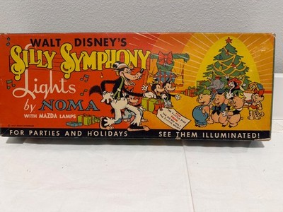 vintage disney silly symphony lights by noma, box only