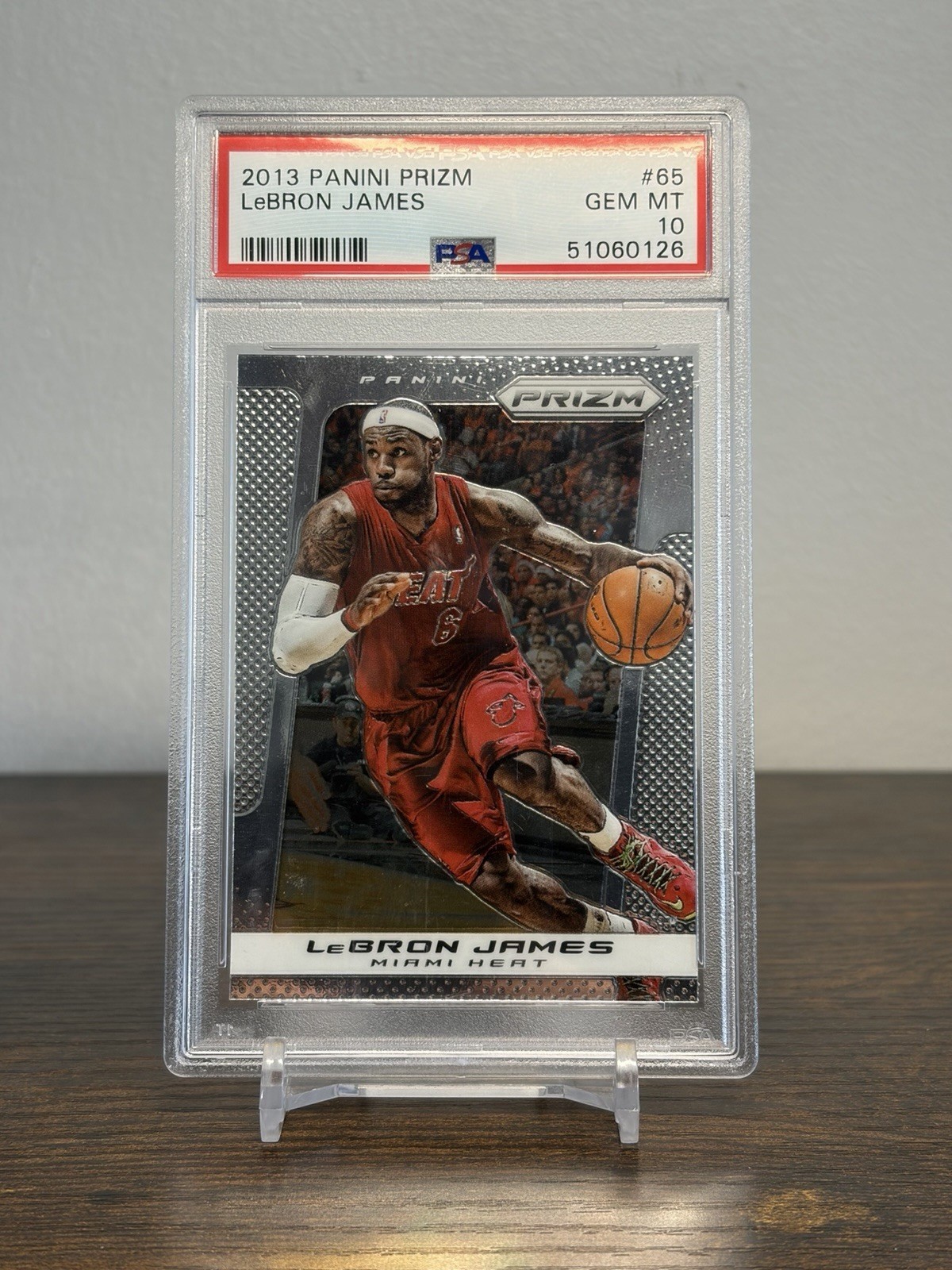 2013-14 Panini Prizm #65 LEBRON JAMES PSA 10 Gem Mint Miami Heat