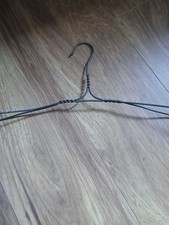Vintage Metal Twisted Heavy Wire Clothes Hanger 17.5