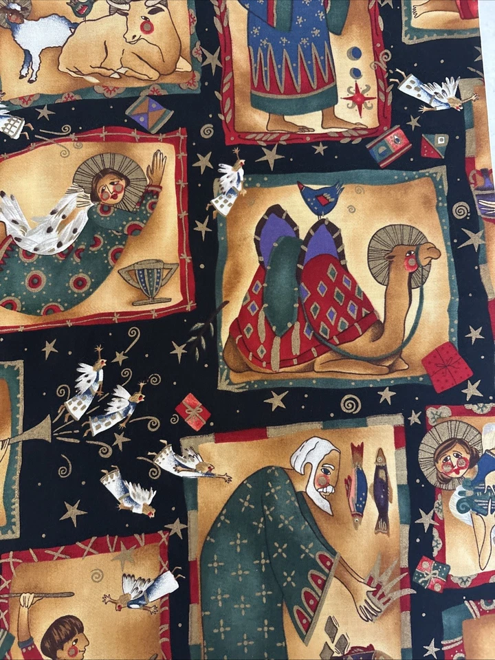 Nuevo Belén Alexander Henry Fuera de Uso "Bethelem" Tela de Navidad Ángeles Religiosos Foto 4 de 4