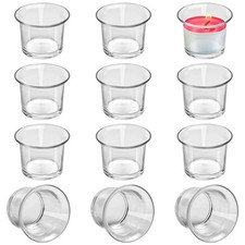 Belle Vous Bougeoir Verre (Lot de 12) - Verre à Bougie Chauffe Plat en Verre