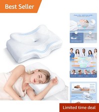 Ergonomic Cervical Pillow for Neck Pain Relief - Adjustable Memory Foam Comfort
