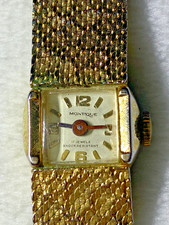 Vintage Montique 17 Jewel Ladies Wristwatch for Parts or Repair only