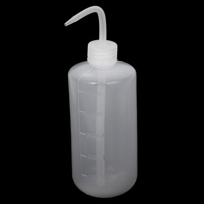 Lab Right Angle Bent Tip Plastic Liquid Storage Squeeze Bottle Dispenser, 500mL