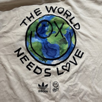 Adidas The World Needs Love Men s XL White T-Shirt Andre Saraiva