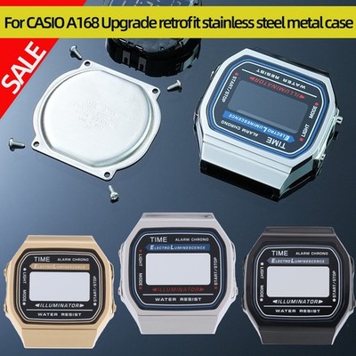 For Casio 3289 A-168 Stainless Steel Watch Case Modified A168