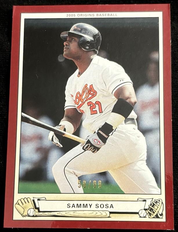 2005 Upper Deck Origins Red 58/99 Sammy Sosa Baltimore Orioles 