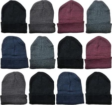 Yacht & Smith 12 Pack of Winter Beanie Hats Bulk for Men Women Kids