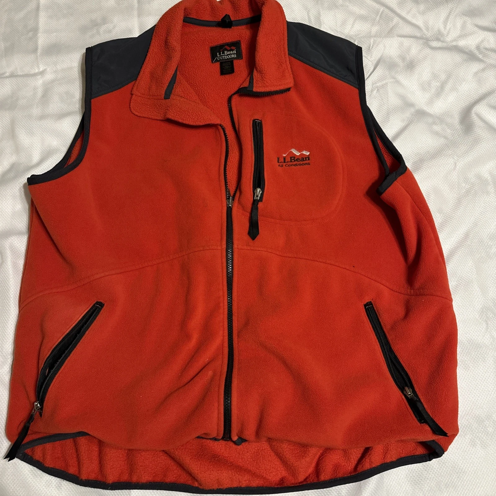 Vintage 90s Y2K USA-Made L.L. Bean Outdoors Polar Fleece Zip Up Vest XL