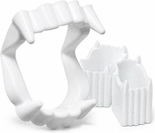 Vampire Teeth for Kids, White Fake Fangs for Costume, Dress-Up, Pretend Play, 12
